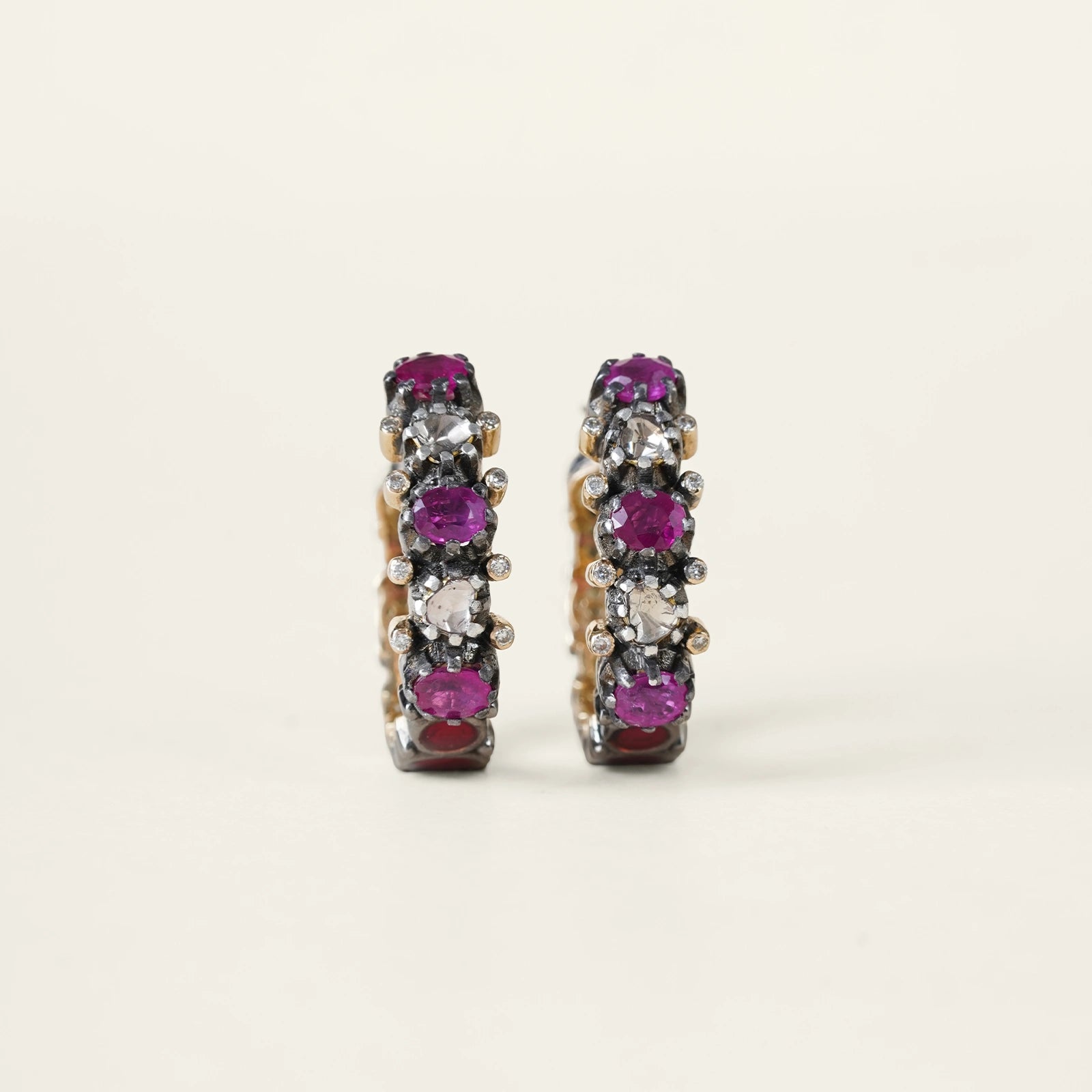 Rumi Ruby Hoop Earrings