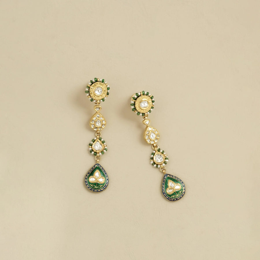 Paru Earrings in Sage Green