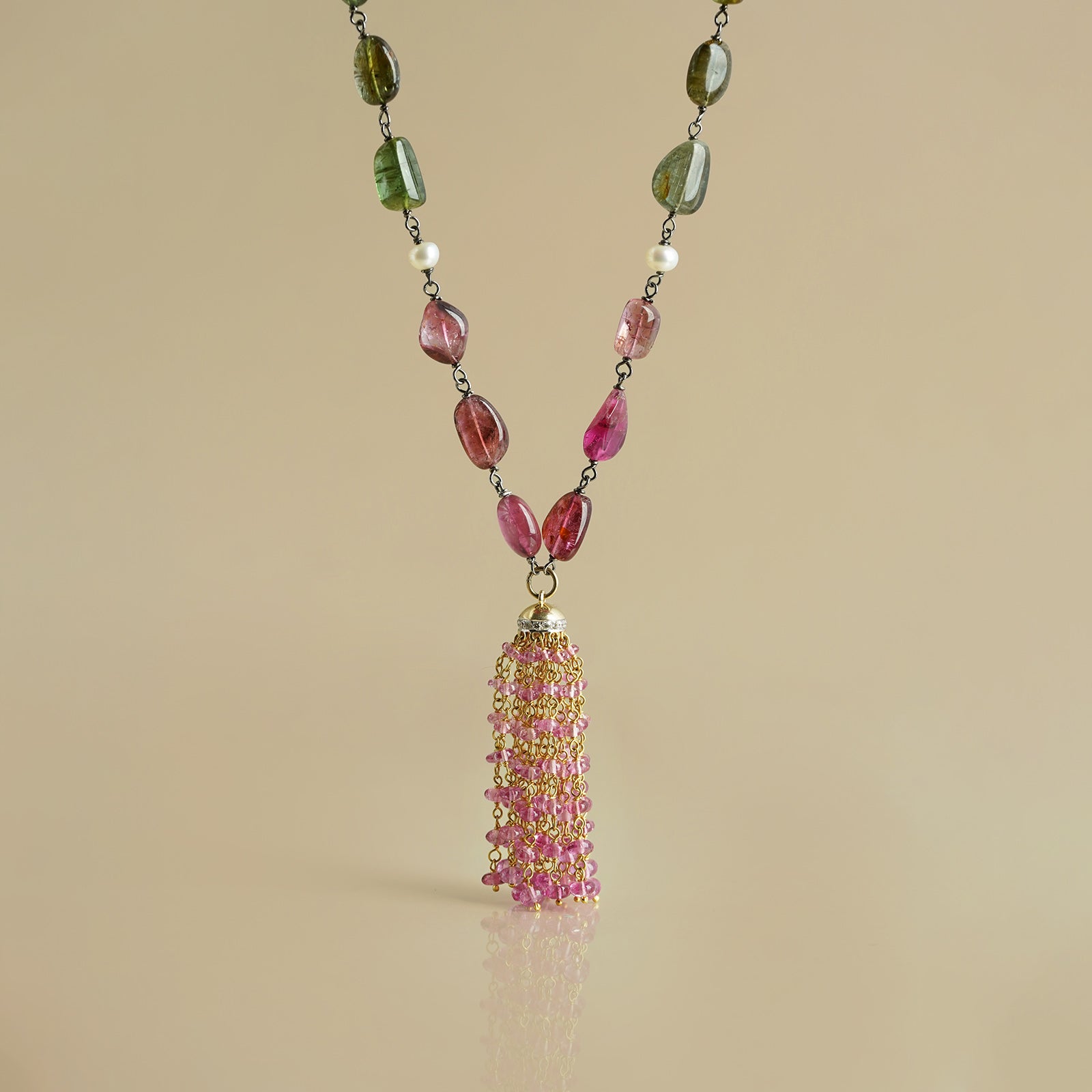 Hope Rosary Tassel Necklace