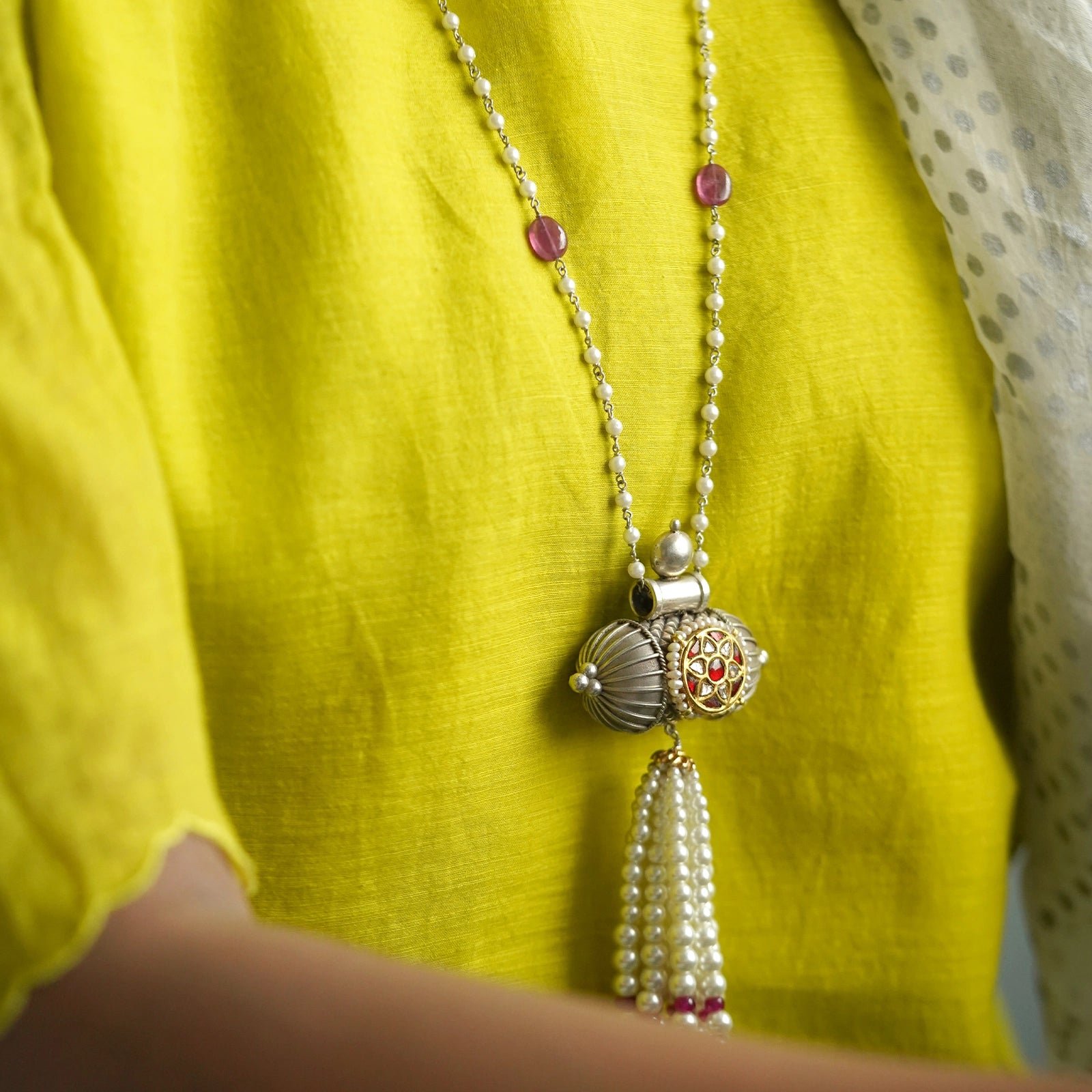 Cutch Tassel Necklace