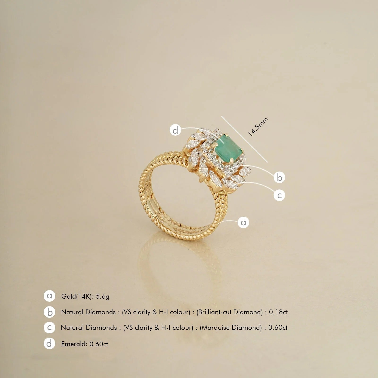 Eden Emerald Ring
