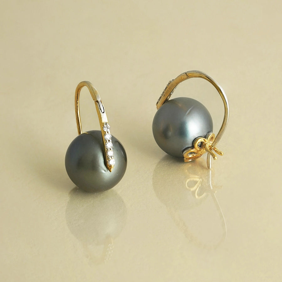 Grace Kelly Tahitian Pearl Earrings