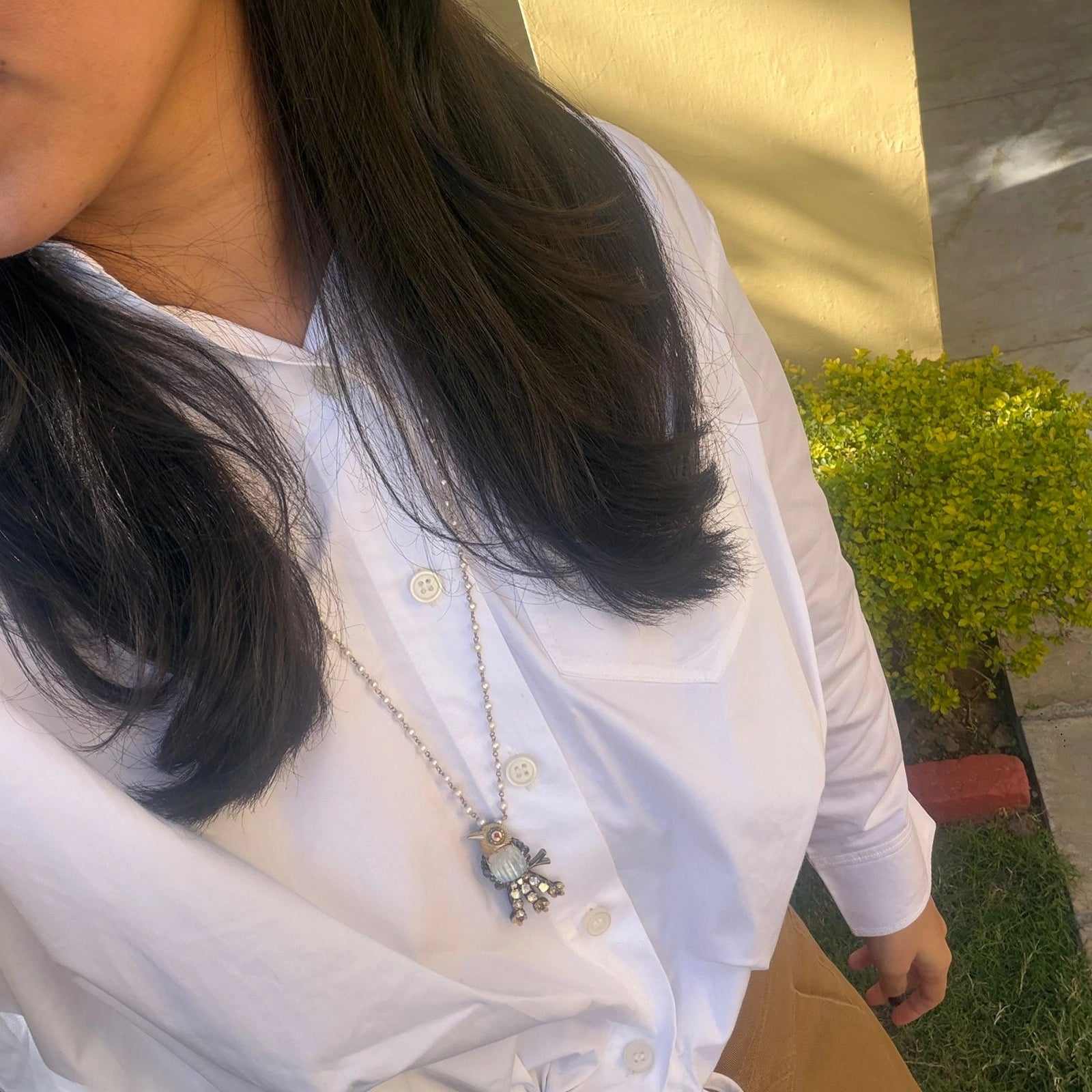 Love Bird Moonstone Necklace