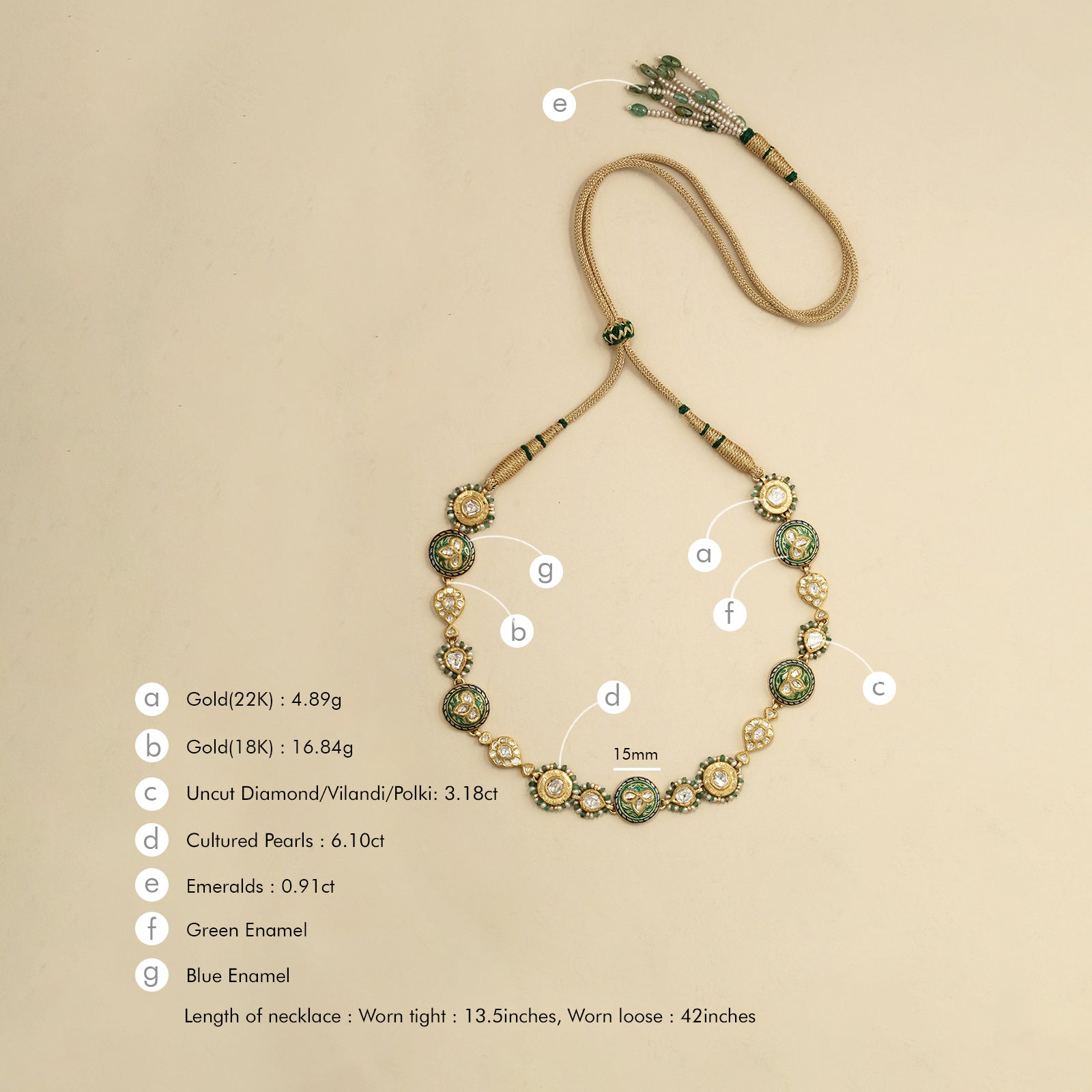 Paru Necklace in Sage Green