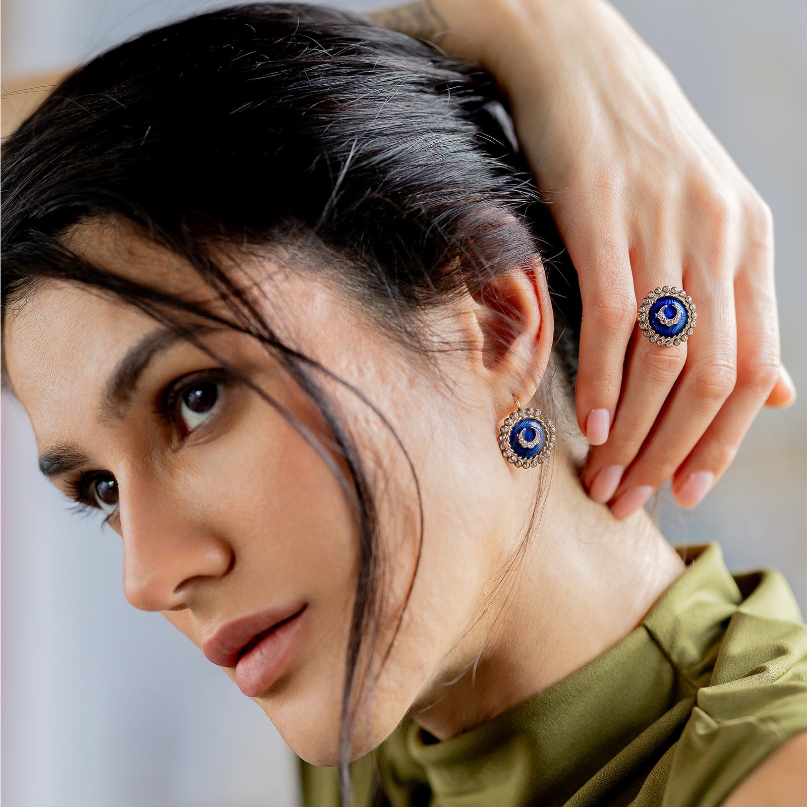 Sarai Mini Cobalt Blue Earrings