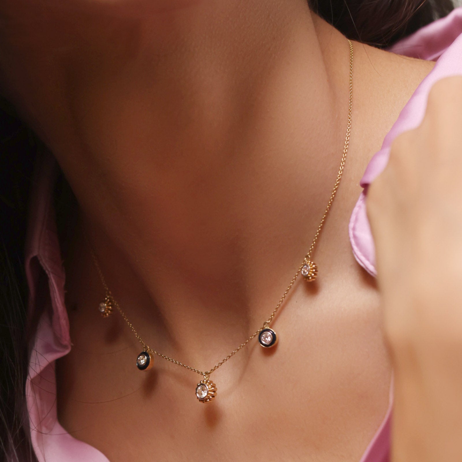 Gold and Diamond Minimal Necklace