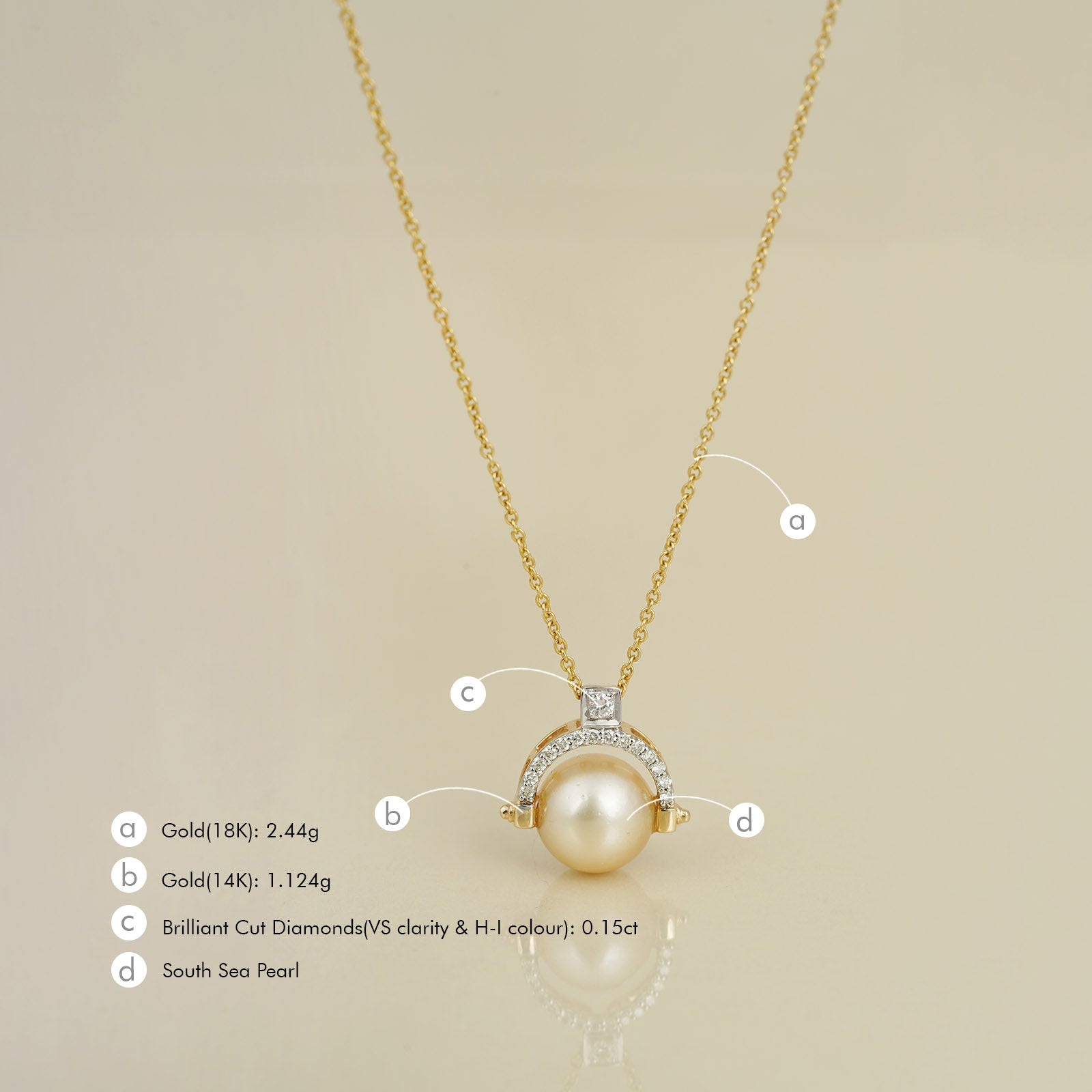 Grace Kelly Snow Pendant Necklace