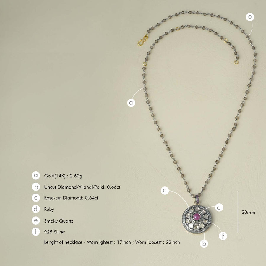 Jaipur Ruby Pendant Necklace