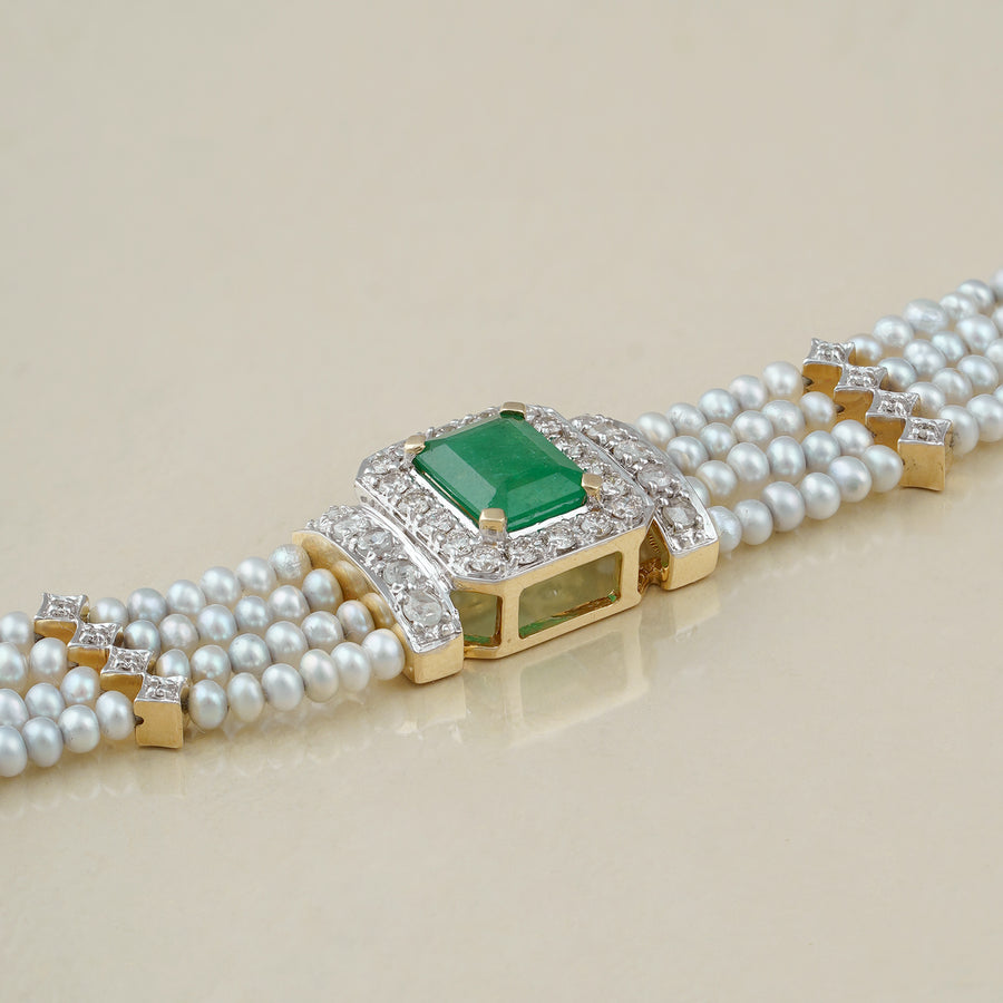 Buy Zohar Pearl Diamond Bracelet for frestival season Online at Low Prices  in India  Amazon Jewellery Store  Amazonin