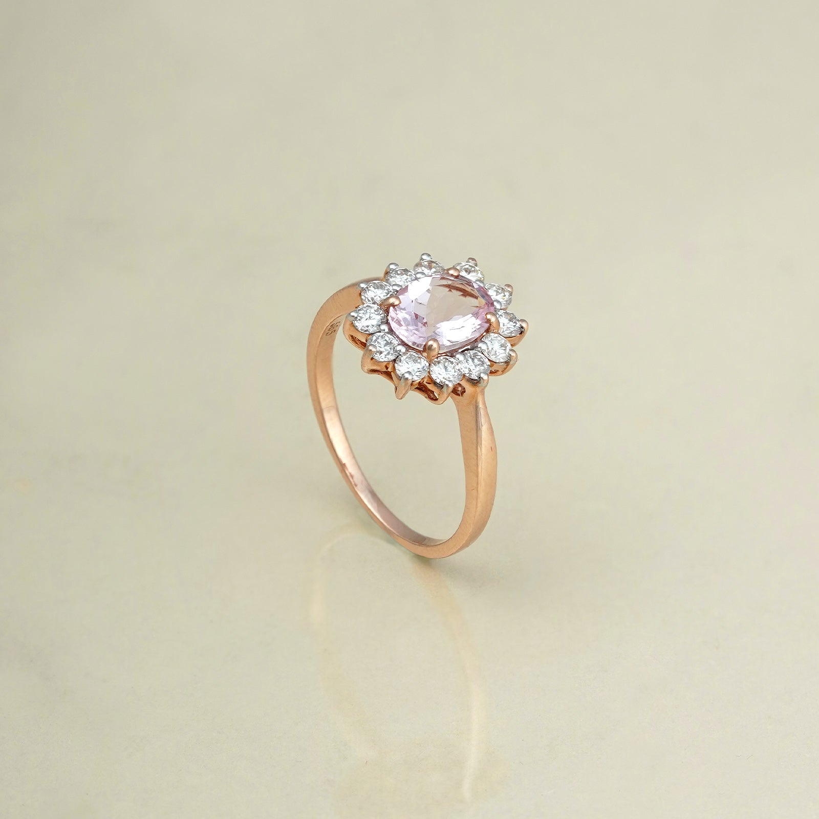 Gold and Morganite Engagement Ring